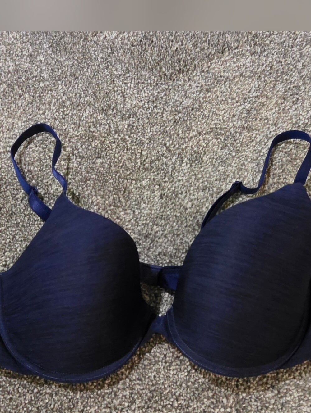 Victoria Secret Uplift Semi Demi Dark Blue Underwire Bra 36B